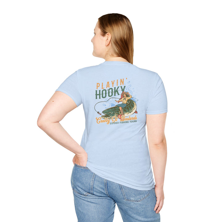 Playin' Hooky T-Shirt — Vintage Crabby Ol Bastard Fishing Tee
