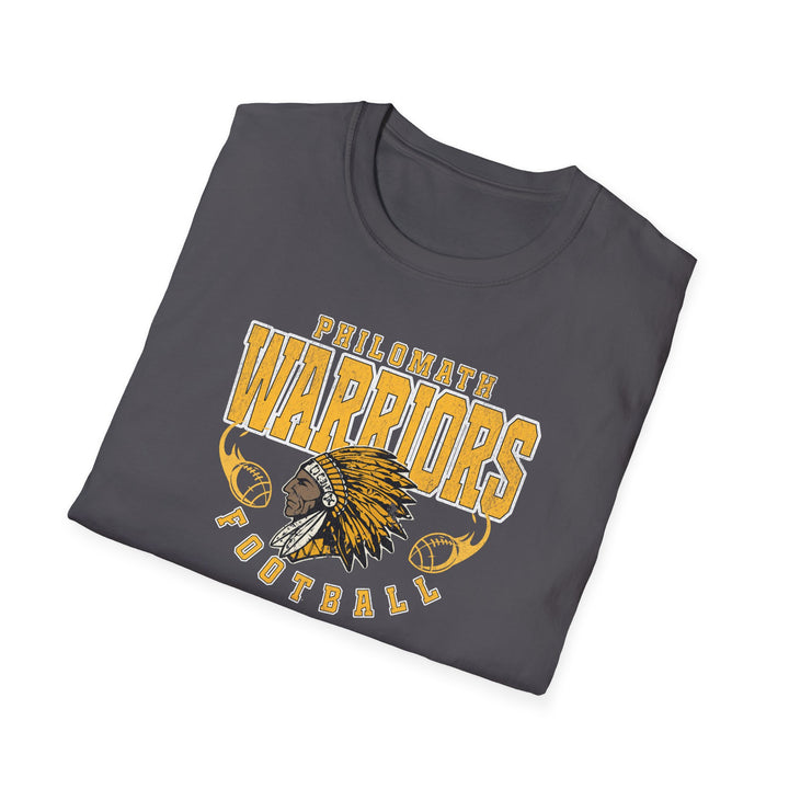 Philomath Warrior Football T‑Shirt — Vintage Mascot Tee