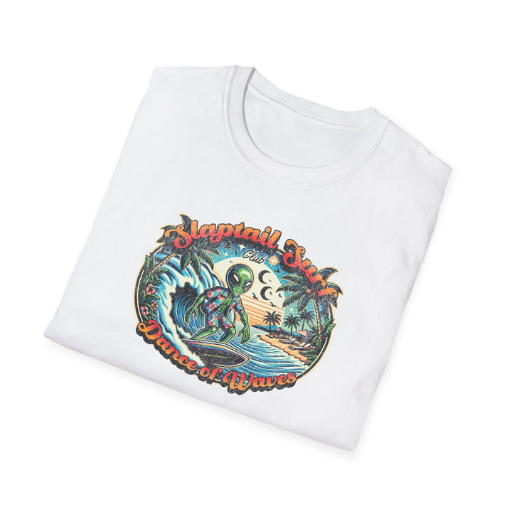 T-Shirt — "Slaptail Surf Club" Astronaut Surfing Vintage Graphic Tee