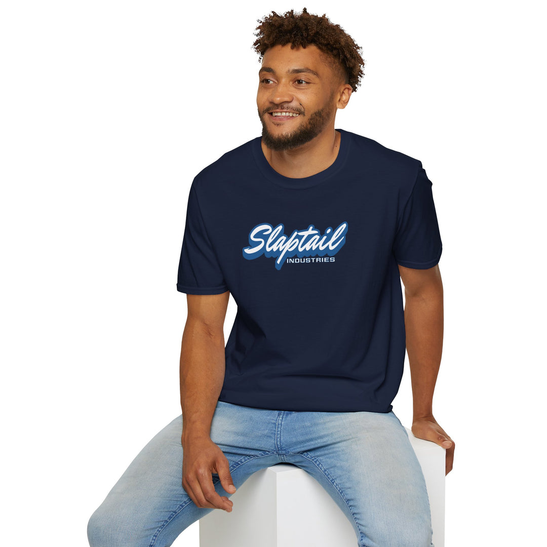 T-Shirt — "Slaptail" Retro Script Logo Tee