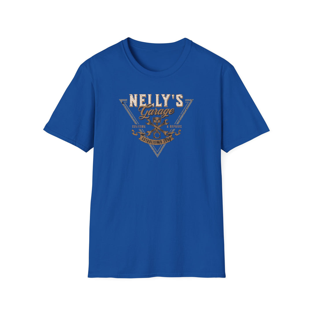 Nelly's Garage T-Shirt — Vintage Automotive Repair Shop Tee