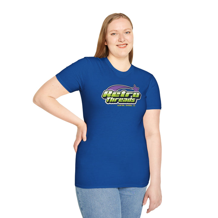 Retro Threads Logo T‑Shirt — Vintage Retro Threads Graphic Tee