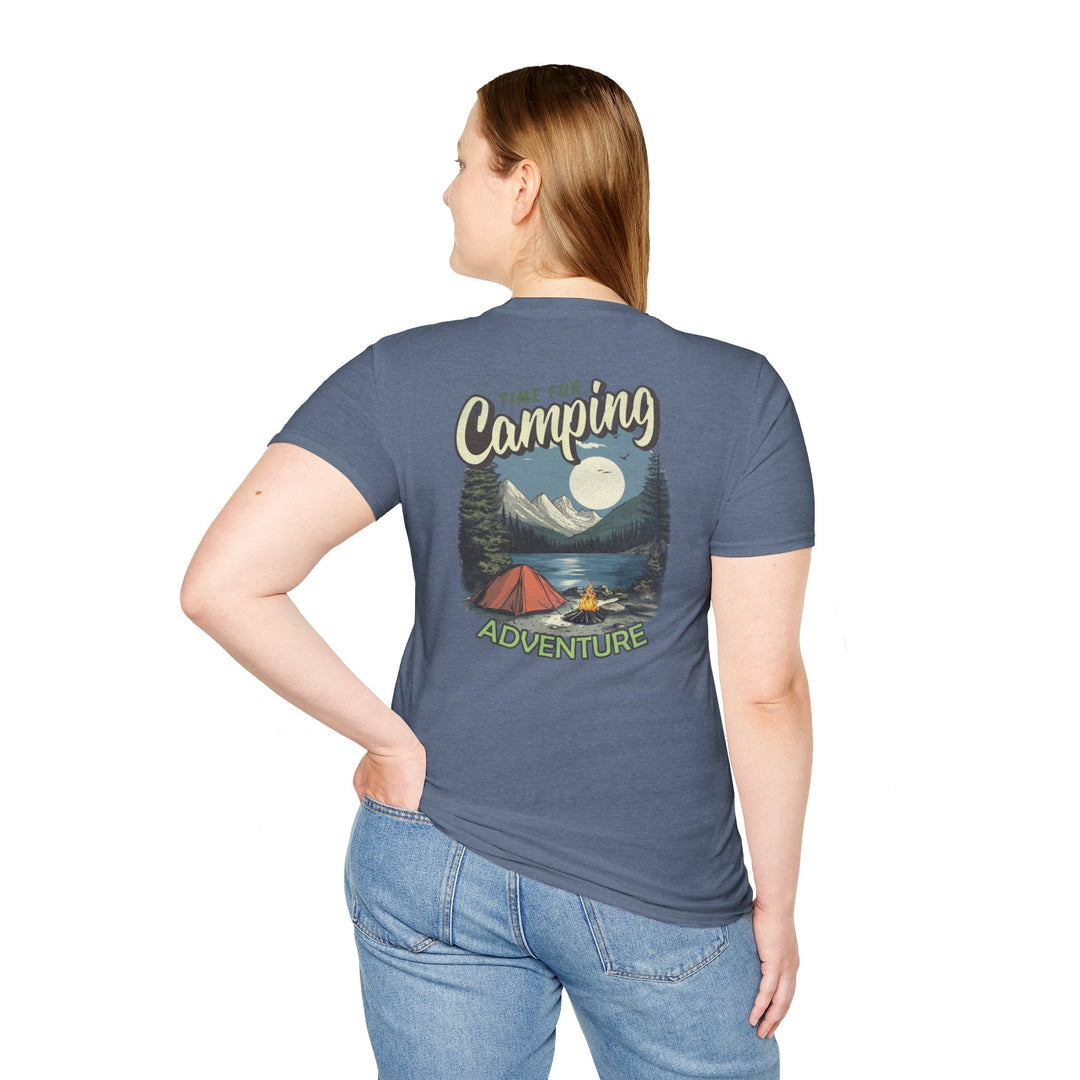 Camping Adventure T-Shirt — "Time for Camping" Outdoor Graphic Tee