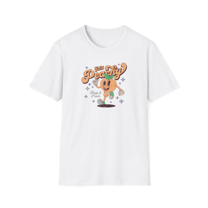 Retro Graphic T-Shirt — "Just Peachy" Vintage Tee