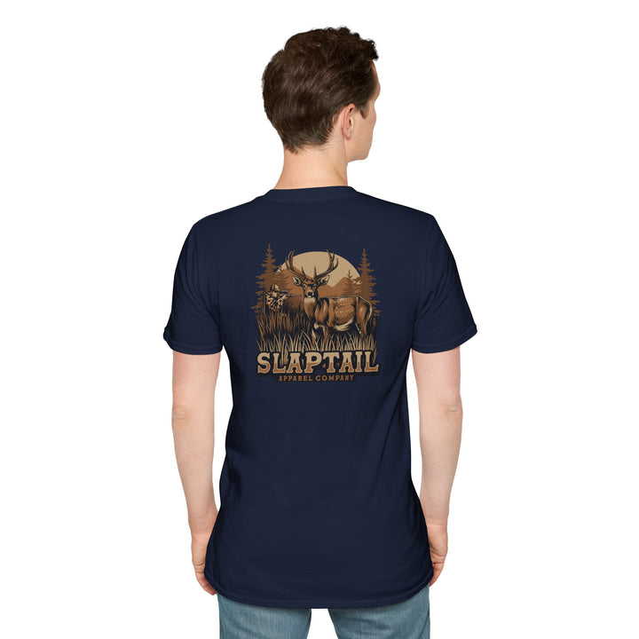 Slaptail Hunting T-Shirt — Deer & Wilderness Graphic Tee