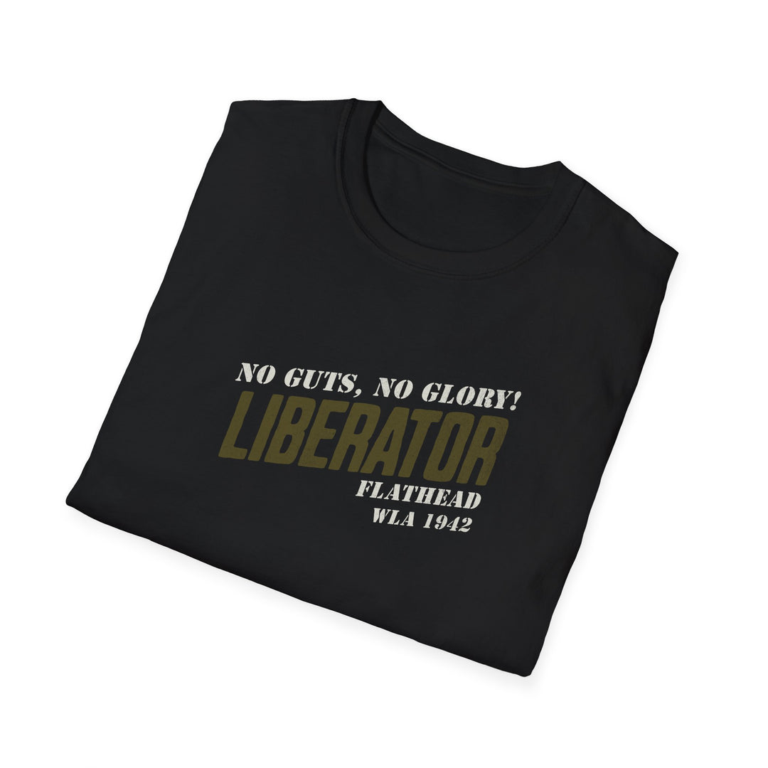 Liberator WWII T-Shirt — "No Guts, No Glory!" Vintage Military Design