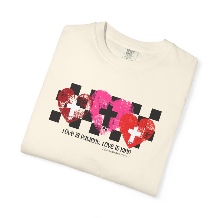 Love Prayer Heart Floral Cross T-Shirt