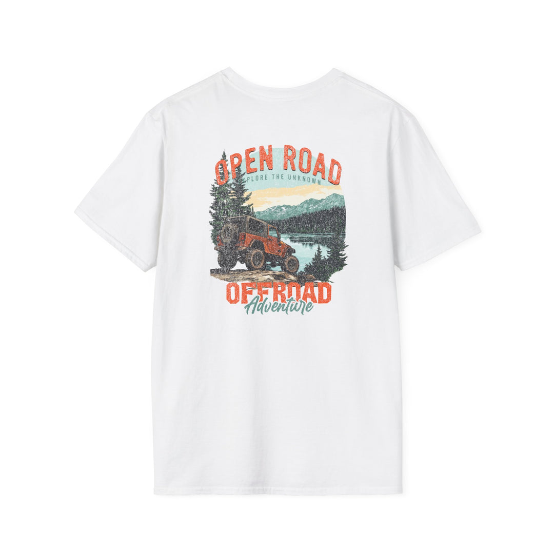 Off-Road Adventure T-Shirt — Open Road Scenic Jeep Graphic