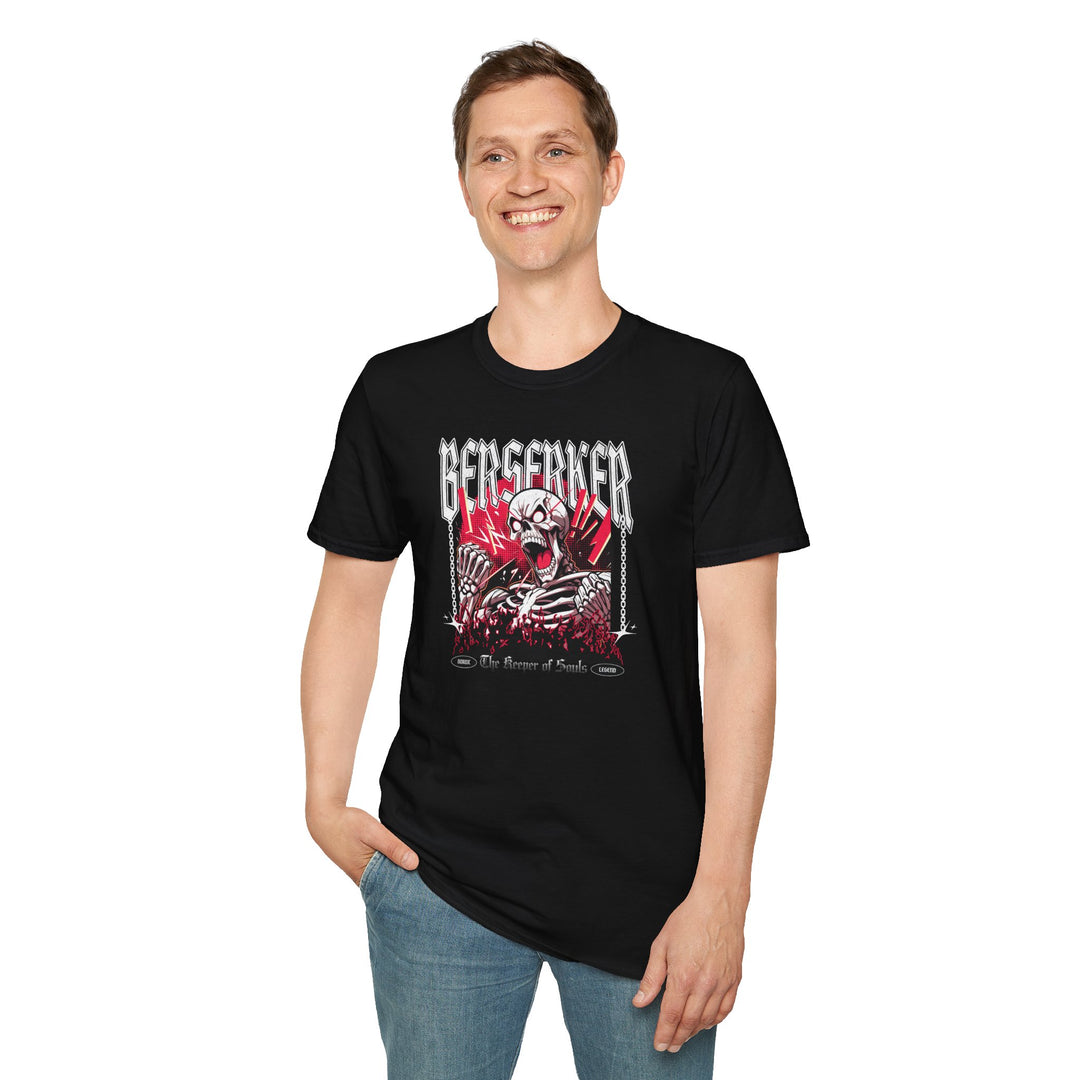 Berserker Skull Graphic T-Shirt — Heavy Metal Horror Tee
