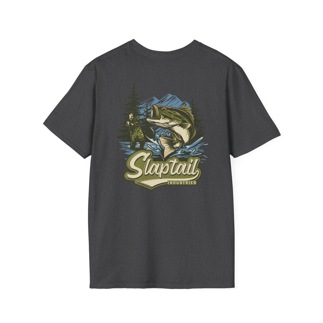 Fishing T-Shirt — "Slaptail Outdoors" Bass Logo Tee
