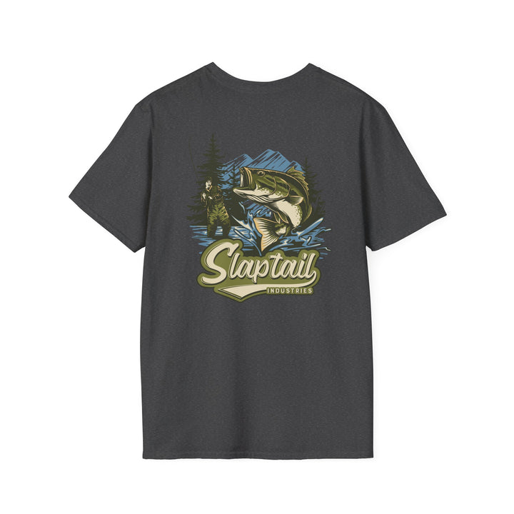 Fishing T-Shirt — "Slaptail Outdoors" Bass Logo Tee