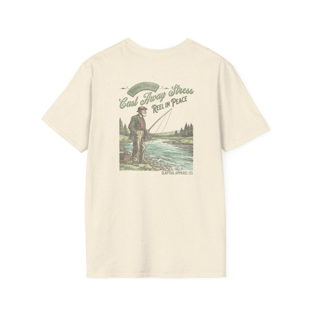 Cast Away Stress Vintage Fishing T-Shirt
