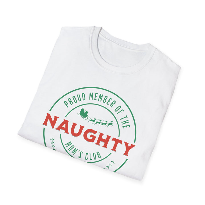 Naughty Mom's Club T-Shirt — 'Proud Member of the Naughty Mom's Club' Christmas Tee