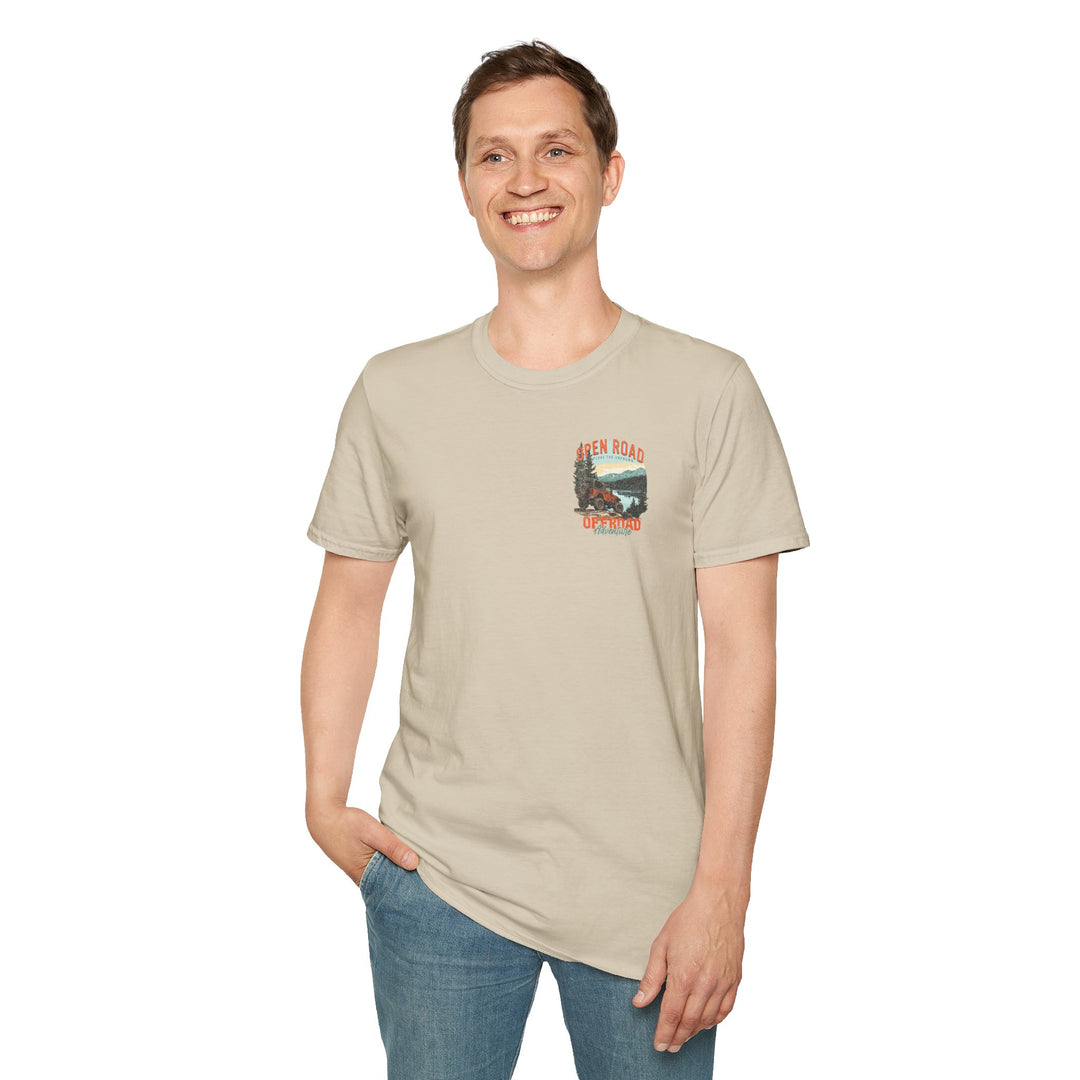 Off-Road Adventure T-Shirt — Open Road Scenic Jeep Graphic