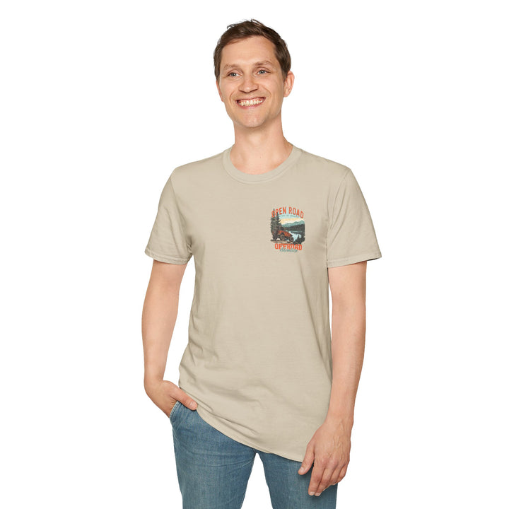 Off-Road Adventure T-Shirt — Open Road Scenic Jeep Graphic