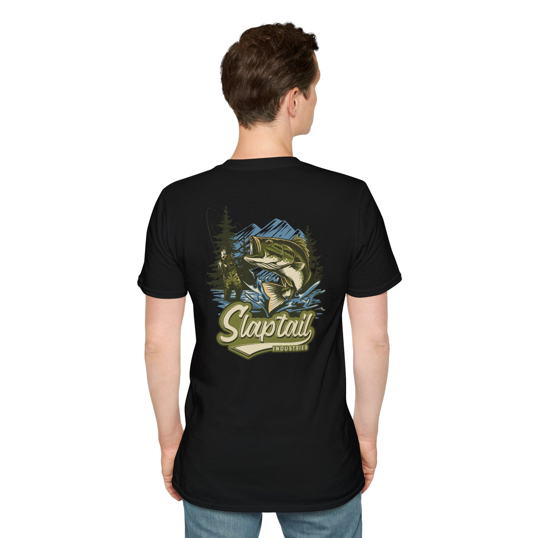 Fishing T-Shirt — "Slaptail Outdoors" Bass Logo Tee