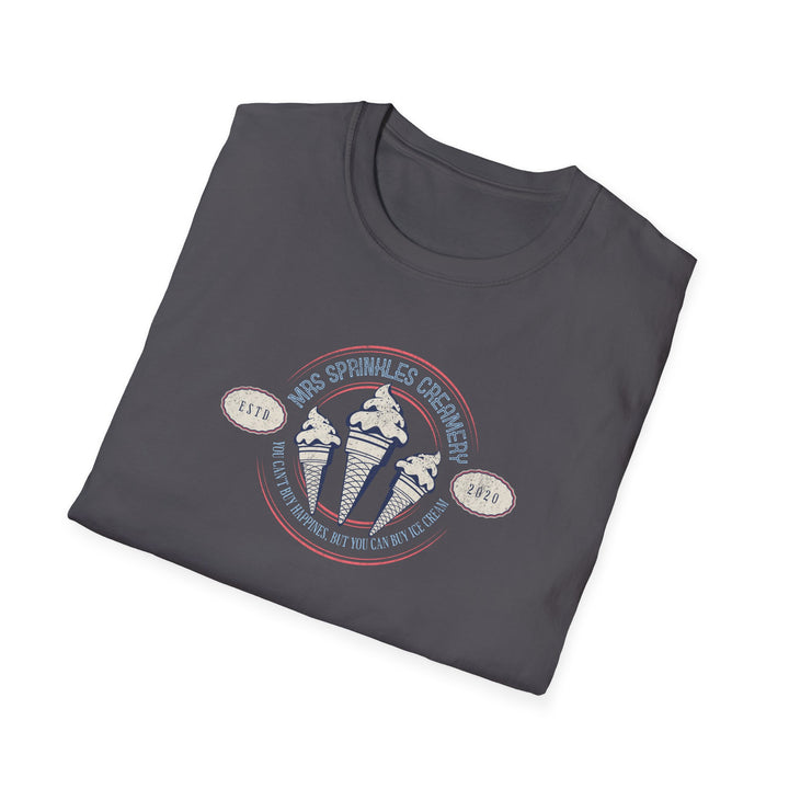 Ice Cream Parlor Vintage T-Shirt — 'Mrs Sprinkles Creamery' Retro Logo