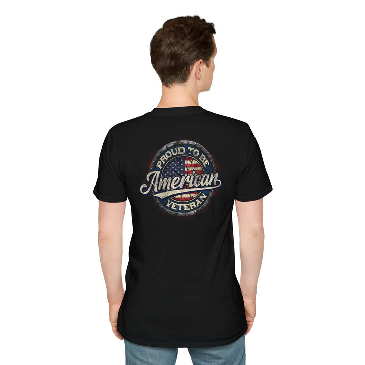 Proud American Veteran Retro Flag T-Shirt