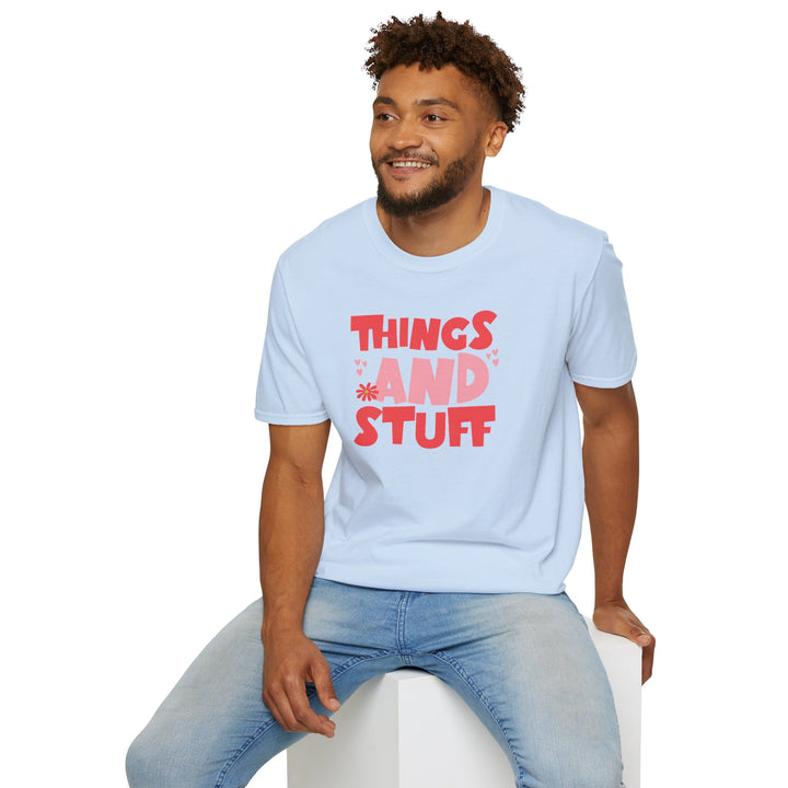 Things and Stuff Retro Typography T-Shirt