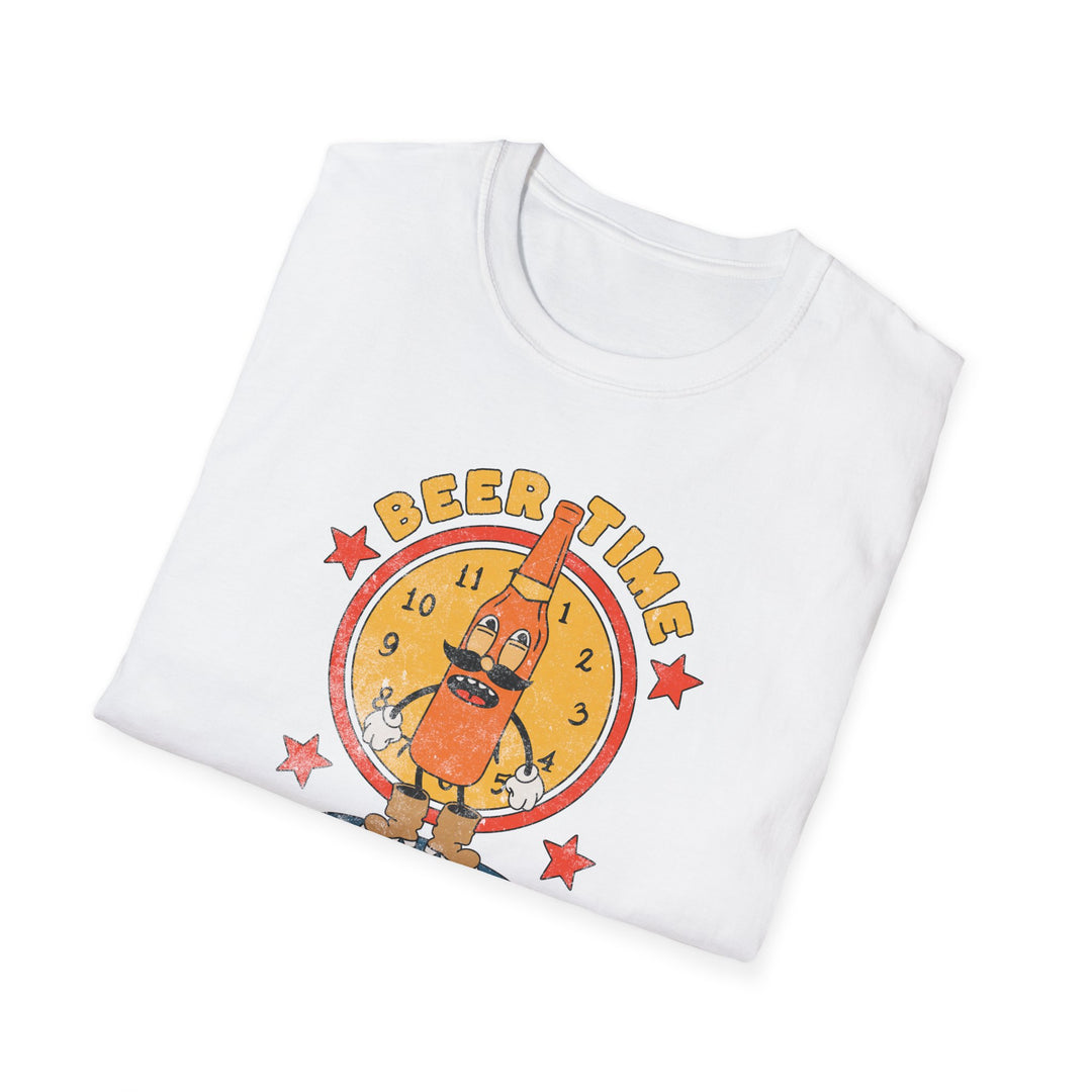 Beer Time T-Shirt — Retro Beer Bottle Graphic Tee