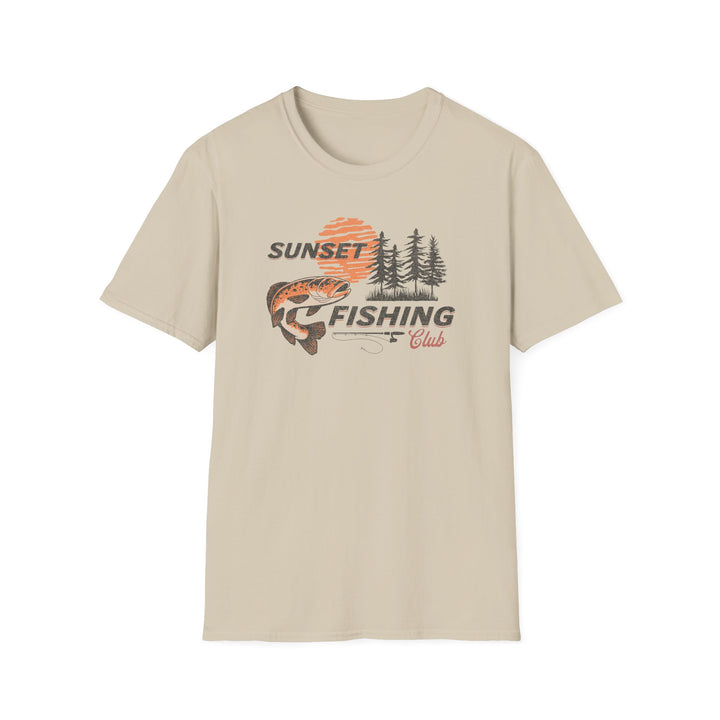 Sunset Fishing Club Tshirt - Retro Fishing Tee