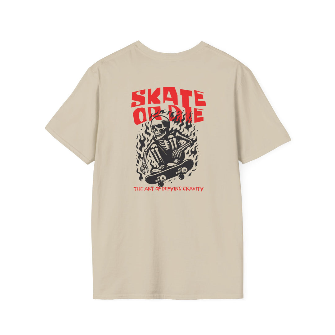 Skate or Die Skull Skateboard T-Shirt