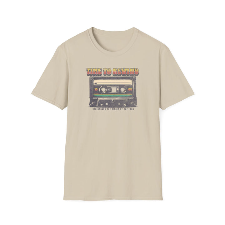 Time to Rewind Cassette T-Shirt — Retro 80s Vintage Tee
