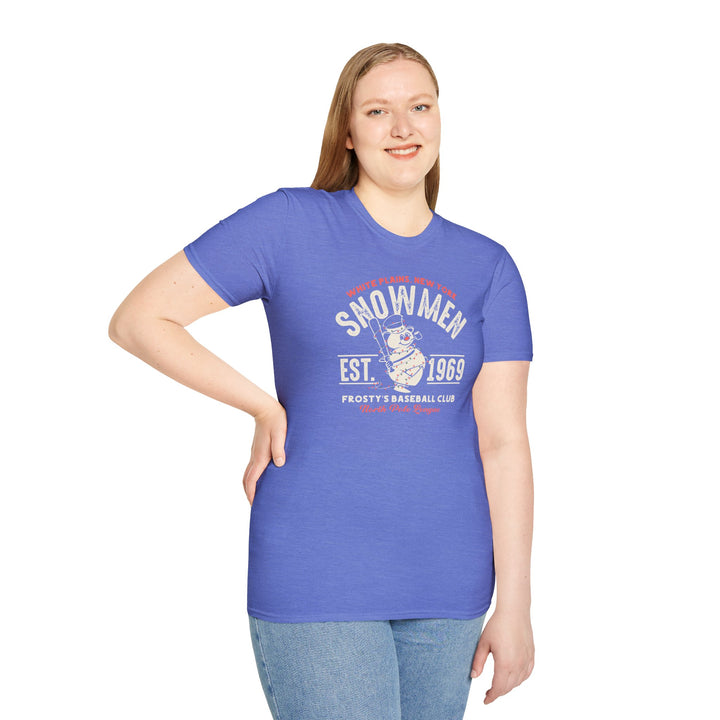 Snowmen Baseball Club T‑Shirt — Frosty’s EST. 1969 Vintage Winter Tee