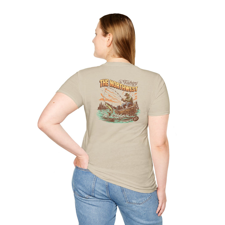 Fishing The Northwest T-Shirt — Vintage Fisherman Boat Graphic