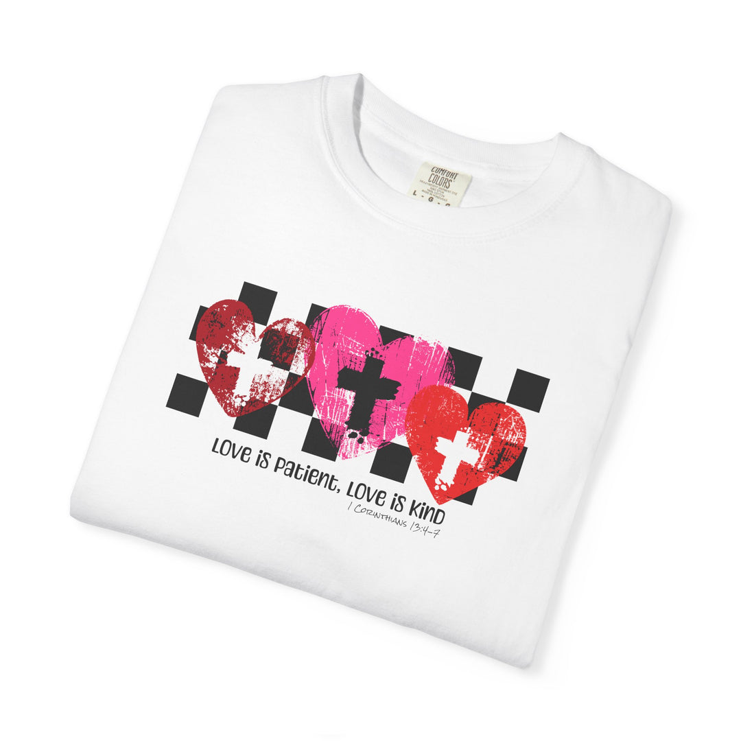 Love Prayer Heart Floral Cross T-Shirt