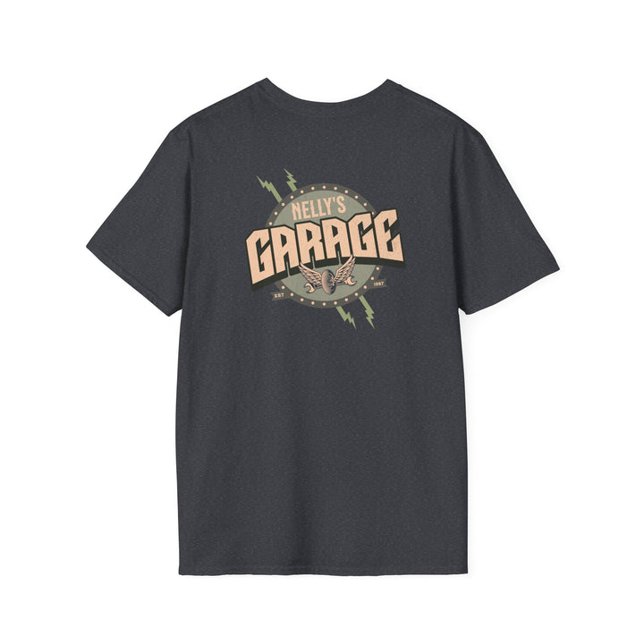 Garage Logo T-Shirt — "Nelly's Garage" Retro Automotive Tee