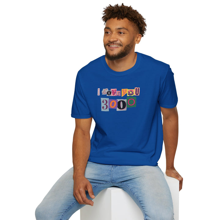 I Love You 3000 T-Shirt – Retro Ransom Collage Graphic Tee