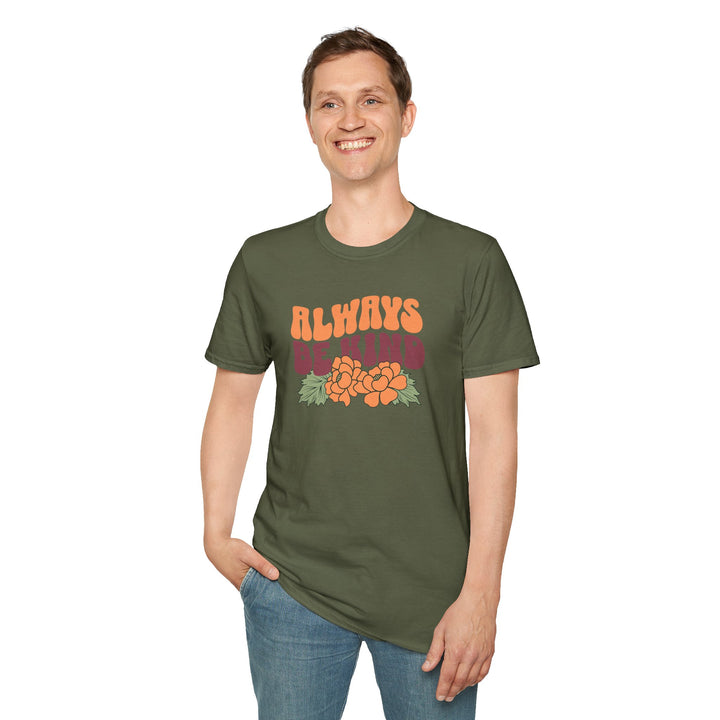 Always Be Kind Floral Positive Message T-Shirt