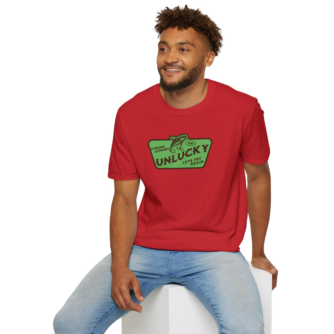 Unlucky Fishing T-Shirt — Funny Vintage Fishing Tee