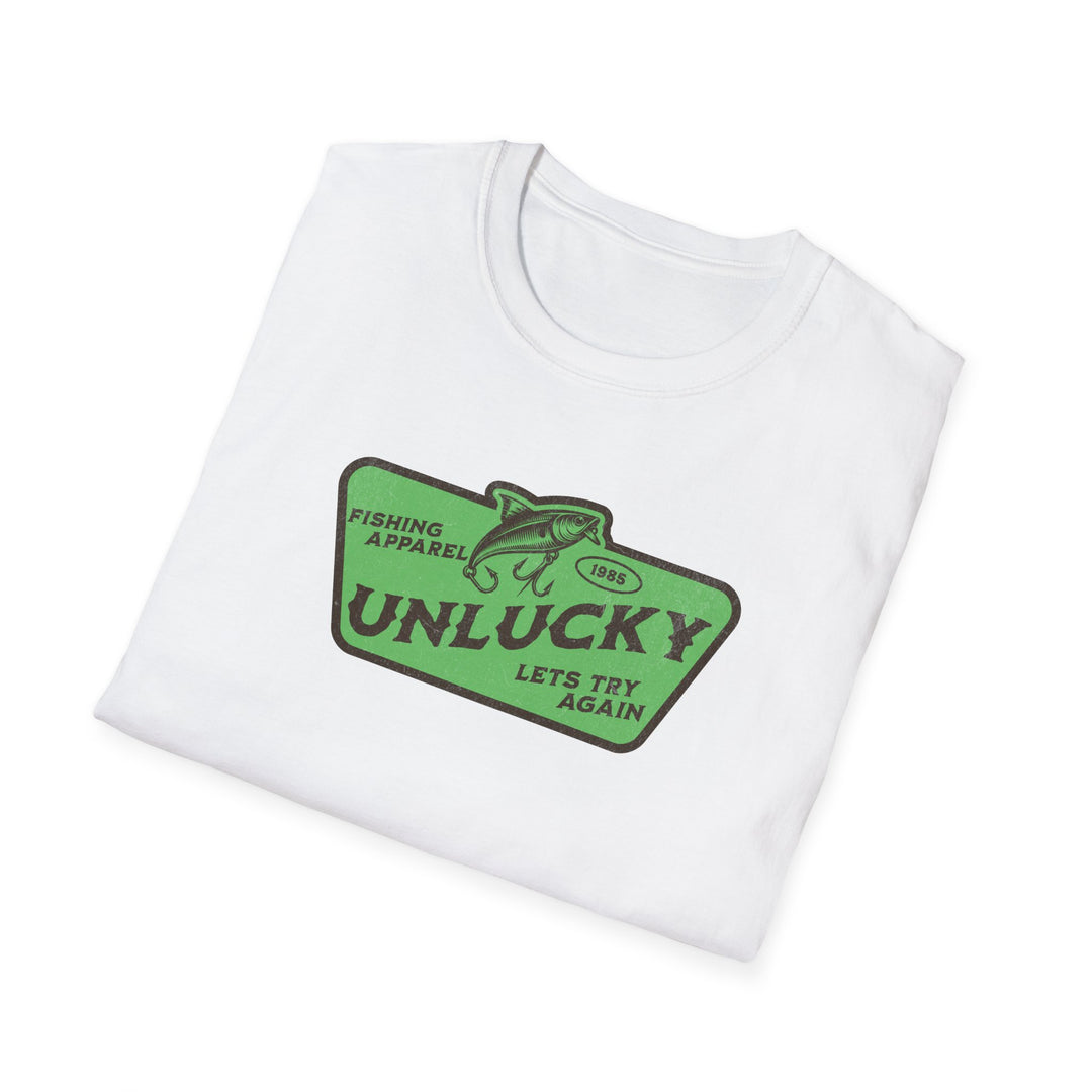 Unlucky Fishing T-Shirt — Funny Vintage Fishing Tee