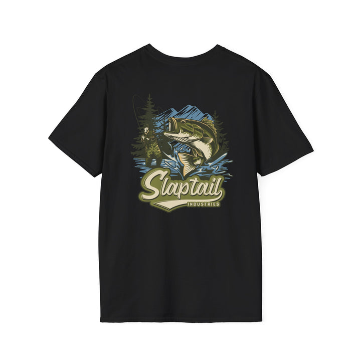 Fishing T-Shirt — "Slaptail Outdoors" Bass Logo Tee