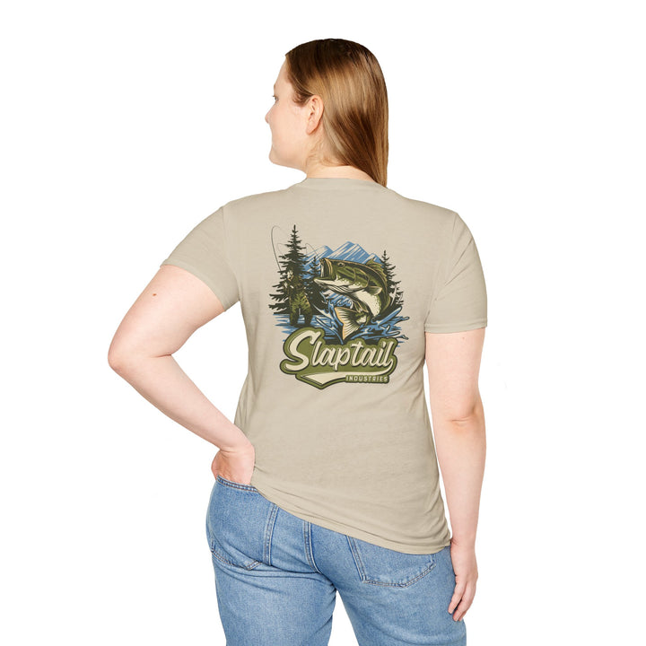 Fishing T-Shirt — "Slaptail Outdoors" Bass Logo Tee