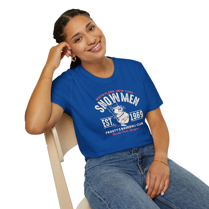 Snowmen Baseball Club T‑Shirt — Frosty’s EST. 1969 Vintage Winter Tee