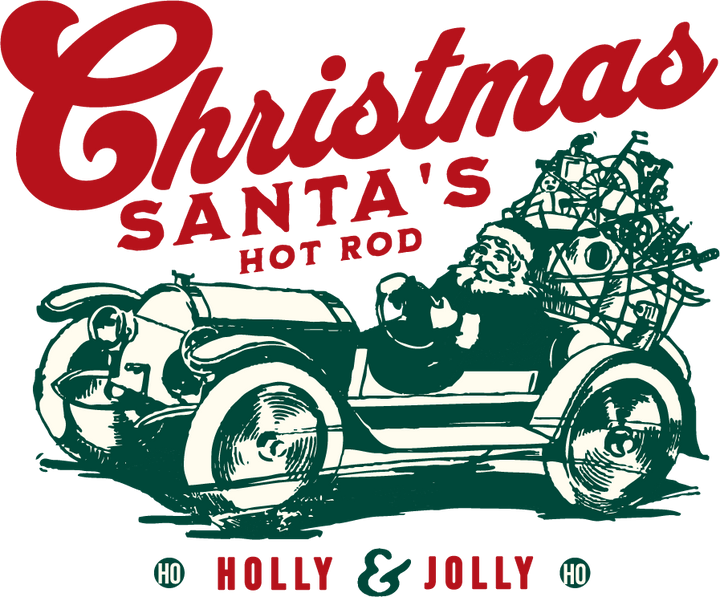 Santa's Hot Rod Unisex Softstyle T-Shirt – Perfect for Hot Rod Enthusiasts