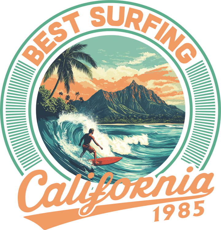 Retro California Surfing T-Shirt