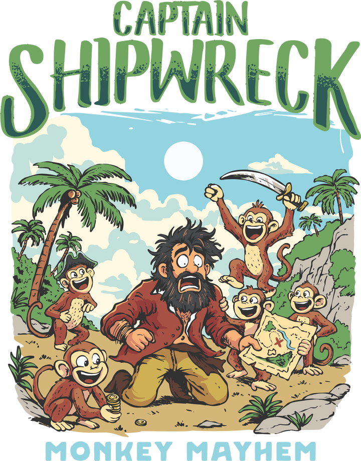 Captain Shipwreck – Tropical Monkey Mayhem T-Shirt