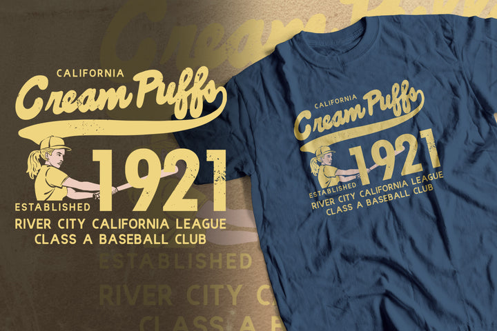 Cream Puff 1921 Vintage Baseball T-Shirt
