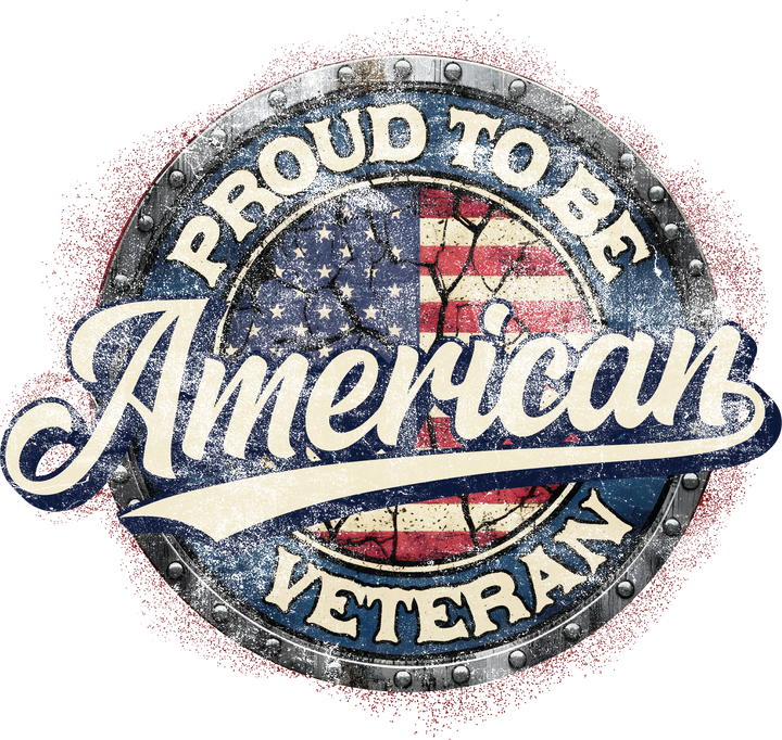 Proud American Veteran Retro Flag T-Shirt