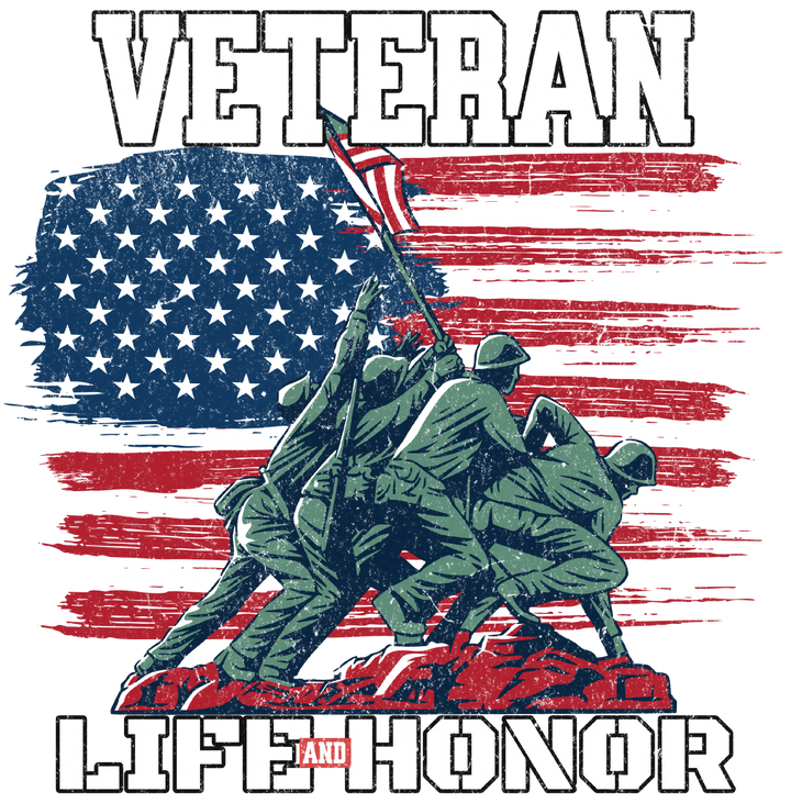 Iwo Jima Flag Veteran Tribute T-Shirt