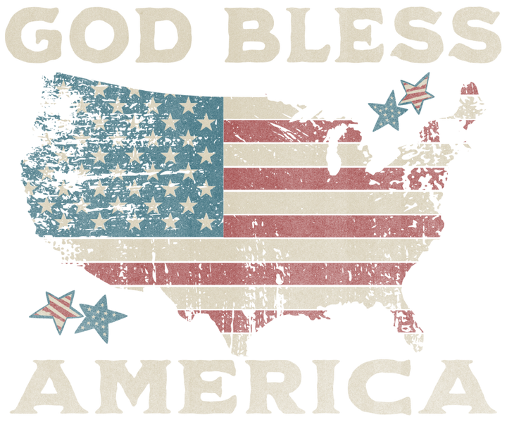 God Bless America Vintage Flag T-Shirt