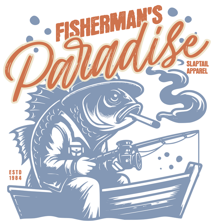 Fisherman’s Paradise Fishing Graphic T-Shirt