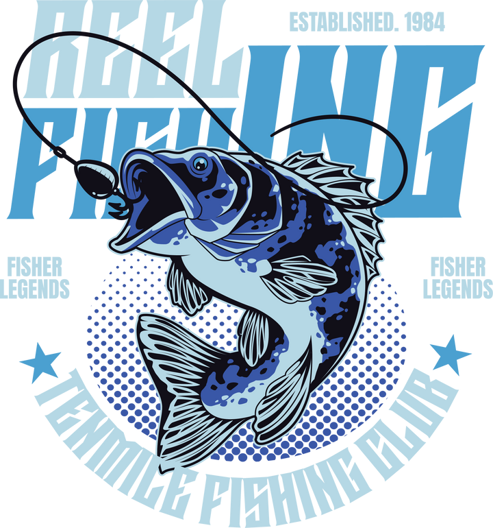 Reel Fishing Logo Graphic T-Shirt