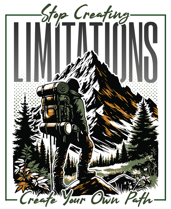 Stop Creating Limitations Mountain T-Shirt