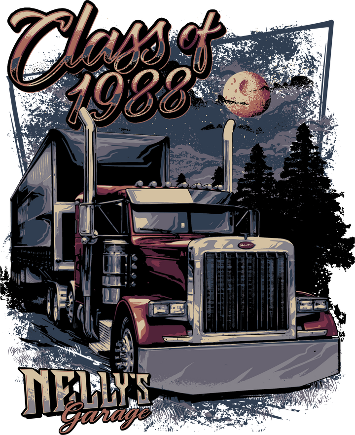 Peterbilt Trucker 80s Chrome Logo T-Shirt