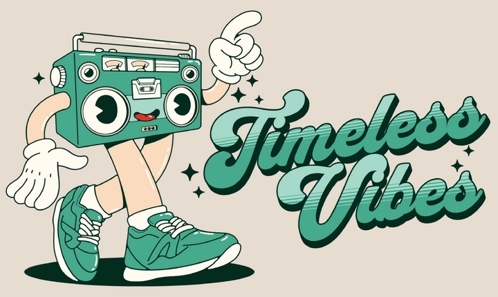 Timeless Vibes T‑Shirt — Retro Radio Graphic Tee